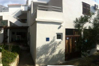 in front of the house